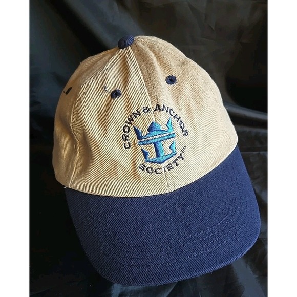 Royal Caribbean Hat Cap Strap Back Crown Anchor Society Embroidered Mens Cruise - Picture 1 of 10